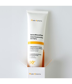 Fluido despigmentante e antienvelhecimento para proteção do corpo Derma Mineral Fluid