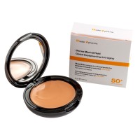 Maquillaje compacto mineral protector con color FPS 50+ Derma Mineral Fluid