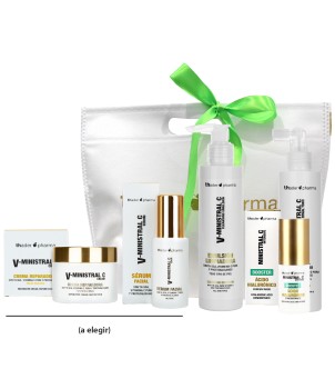 Pack: Creme reparador + Anti rugas + Contorno de olhos + Sérum facial V - Ministral C