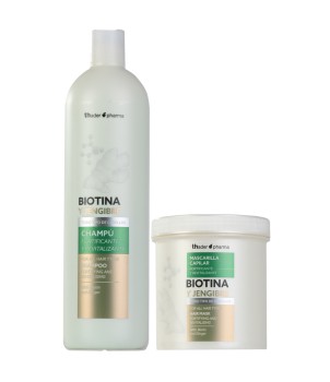 Pack Économique Biotine et Gingembre : Shampooing + Masque